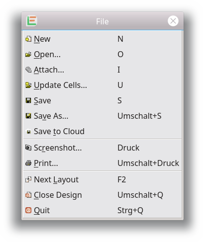 file menu